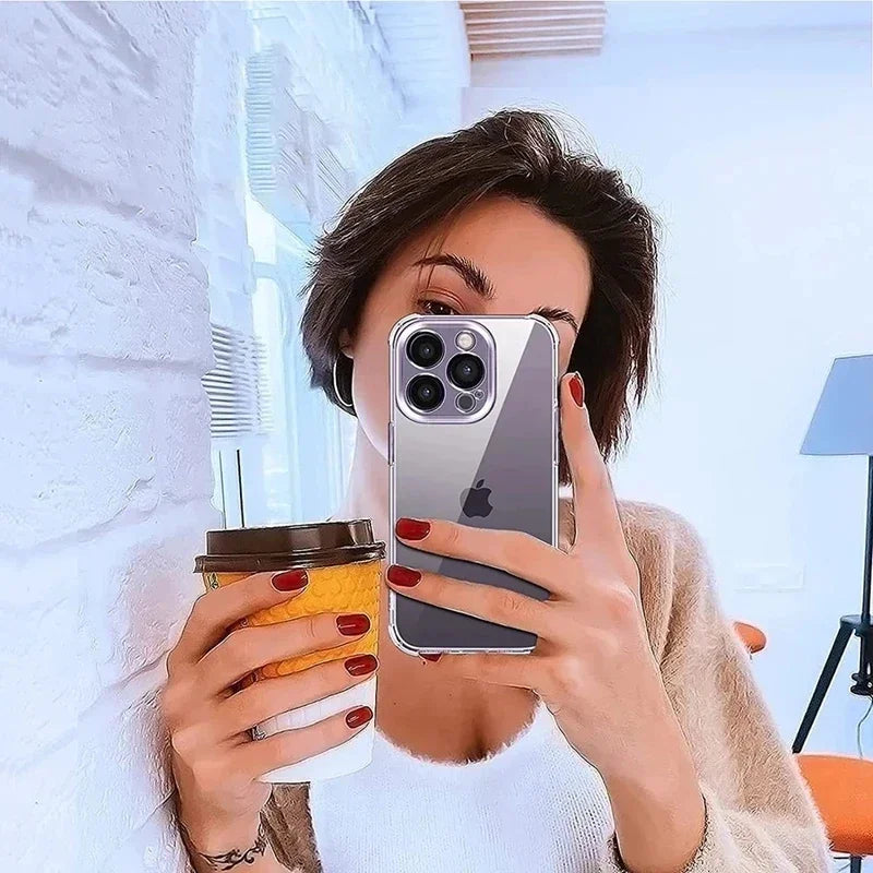 Shockproof Silicone Clear Phone Case For All iPhone